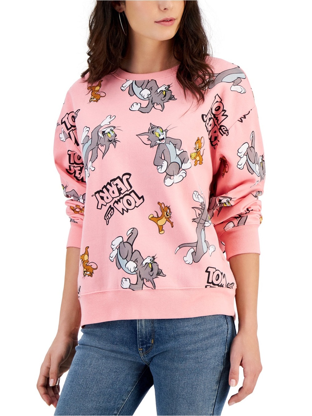 Women’s juniors Pink Graphic Crewneck Sweatshirt size XL